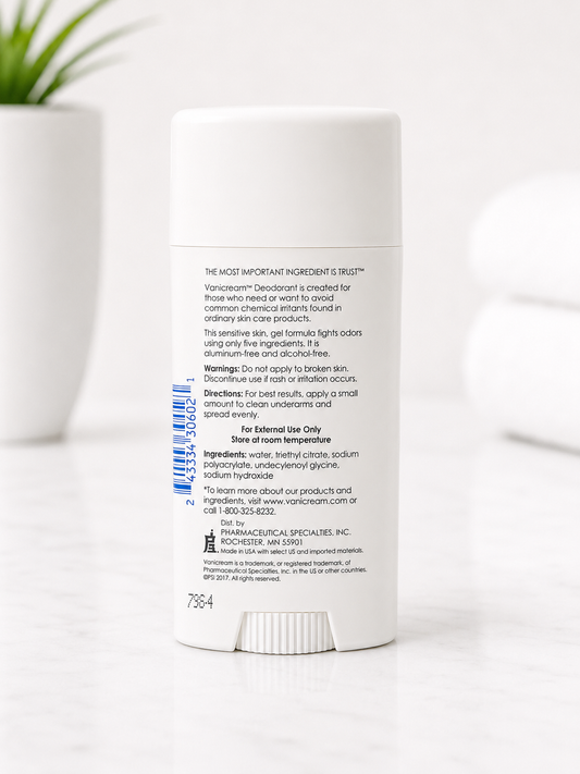 Vanicream Aluminum-Free Deodorant for Sensitive Skin 57g